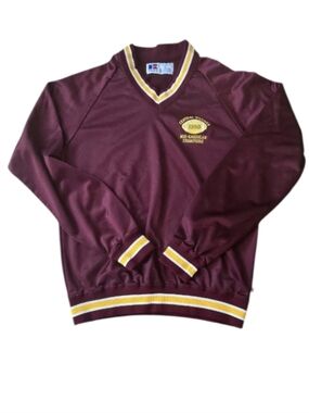 Russell Athletic Maroon Pullover with Yellow & White Trim